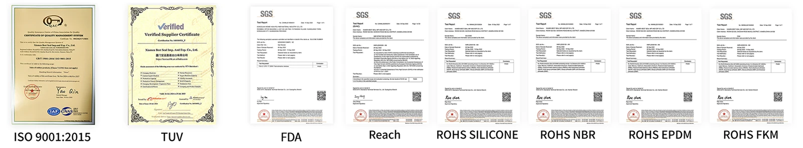 FDA USP ROHS ISO Compliance